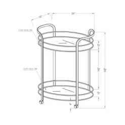 Derria Oval Mirrored Metal Frame Serving Cart - Furniture Of America -Cozy Living Deals Store GUEST 57747abd 2fcc 47ea 8669 fa7979fa7631