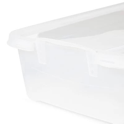 Life Story Clear Stackable Closet & Storage Box 34 Quart Containers, (12 Pack) 3 Life Story Clear Stackable Closet & Storage Box 34 Quart Containers, (12 Pack) - Image 3