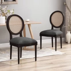 Set Of 2 Govan Wooden Dining Chairs - Christopher Knight Home