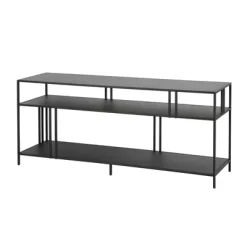 55" Black Metal TV Stand With Metal Shelves - Henn&Hart -Cozy Living Deals Store GUEST 5839ed72 f88a 458d b044 90037d25d566
