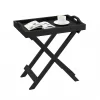End Table With Removable Tray Top Black - Yorkshire Home