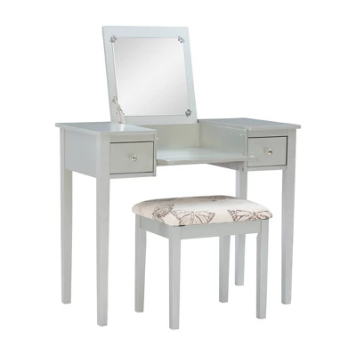 Butterfly Vanity And Stool - Linon 15 Butterfly Vanity And Stool - Linon - Image 15