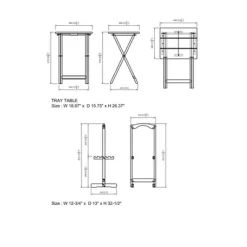 Acacia Tray Table Set Gray - Linon -Cozy Living Deals Store GUEST 594f2992 ae09 406f 986e 2d7150da37de