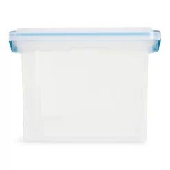 Sterilite 32 Quart Stackable Clear Plastic Storage Tote Container With Blue Gasket Latching Lid For Home And Office Organization, Clear -Cozy Living Deals Store GUEST 599d5c02 7af6 457c b7e8 d7088cc2ac3e