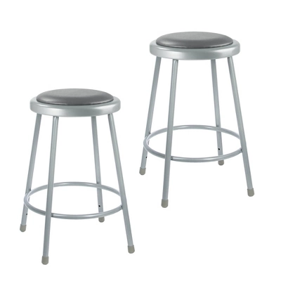 2pk Heavy Duty Vinyl Padded Steel Barstool Gray - Hampden Furnishings 8 2pk Heavy Duty Vinyl Padded Steel Barstool Gray - Hampden Furnishings - Image 8