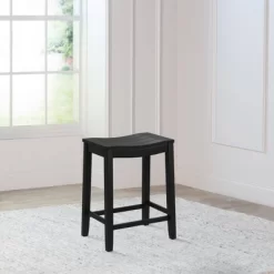 24" Fiddler Wood Backless Counter Height Barstool Black - Hillsdale Furniture