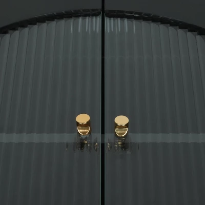 Aubrey 33.07'' H X 26.85'' W X 15.79'' D Glass Door Storage Cabinet And Adjustable Shelf Sideboards And Buffets-The Pop Home 6 Aubrey 33.07'' H X 26.85'' W X 15.79'' D Glass Door Storage Cabinet And Adjustable Shelf Sideboards And Buffets-The Pop Home - Image 6