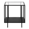 Black Bronze Side Table With Metal Shelf - Henn&Hart