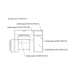 Lena 3 Drawer Vanity Set Dark Walnut - HOMES: Inside + Out -Cozy Living Deals Store GUEST 5ae306ac e10b 4c62 8928 b6e17012af03