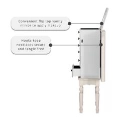 Obrecht Jewelry Armoire Off White - Powell Company -Cozy Living Deals Store GUEST 5b343db7 3327 4f37 9192 522a44b75074