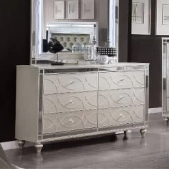 3pc Queen La Mesa Bed Nightstand And Dresser Set Silver - HOMES: Inside + Out -Cozy Living Deals Store GUEST 5b3b47de 6132 47e6 a794 d6785296bc98