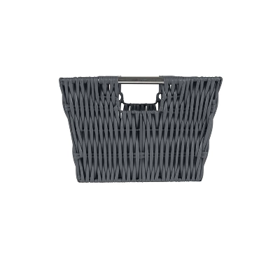 Simplify 3pc Rattan Tote Set With Sterling Silver Handles Charcoal 3 Simplify 3pc Rattan Tote Set With Sterling Silver Handles Charcoal - Image 3