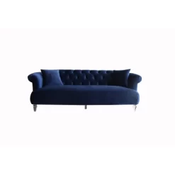 Elegance Contemporary Loveseat Sofas Blue/Acrylic - Armen Living -Cozy Living Deals Store GUEST 5b9a0376 de11 47a6 8e93 f4c35453d8c7