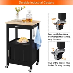 Yaheetech Rolling Kitchen Island Trolley Cart With Open Shelf And Storage Cabinet -Cozy Living Deals Store GUEST 5bb9e9fa 5a94 42c7 b5cd 4cb2c03d9ab4