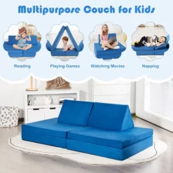 Costway 4-Piece Convertible Kids Couch Or 2 Chairs Toddler To Teen Sofa And Play Set -Cozy Living Deals Store GUEST 5bfb2390 7d31 449e 915b 06d79256e271
