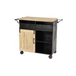 Industrial Rolling Cart Black - Olivia & May