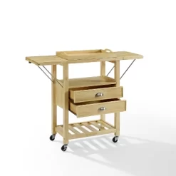 Bristol Double Drop Leaf Kitchen Cart Natural - Crosley -Cozy Living Deals Store GUEST 5d02bab7 3b1f 432d 830f 87fcc421dd44