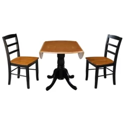 Set Of 3 42" Dual Table With 2 Madrid Chairs Dining Sets Black/Red - International Concepts -Cozy Living Deals Store GUEST 5d4ab67f ef67 4061 934e e20d1164655b