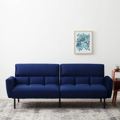 Comfort Collection Futon Sofa Bed With Box Tufting - Lucid 14 Comfort Collection Futon Sofa Bed With Box Tufting - Lucid - Image 14