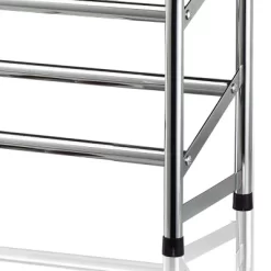 Home Basics 2-Tier Chrome Expandable Shoe Rack