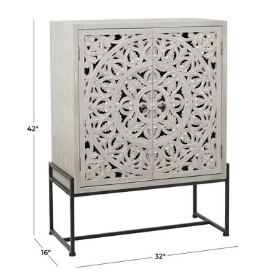 42" X 30" Traditional Wood Cabinet - Olivia & May 6 42" X 30" Traditional Wood Cabinet - Olivia & May - Image 6