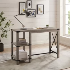 Rustic Farmhouse Metal X Kitchen Island With Shelves - Saracina Home -Cozy Living Deals Store GUEST 5de6b595 29fd 4de7 96bf 96ffd09f1edc