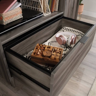 Clifford Place TV Stand For TVs Up To 46" With Storage Jet Acacia - Sauder 4 Clifford Place TV Stand For TVs Up To 46" With Storage Jet Acacia - Sauder - Image 4