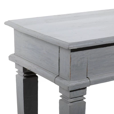 Rustic Mahogany Console Table Gray - Olivia & May 3 Rustic Mahogany Console Table Gray - Olivia & May - Image 3