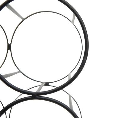 Black Metal Wine Bottle Holder - Foreside Home & Garden 3 Black Metal Wine Bottle Holder - Foreside Home & Garden - Image 3