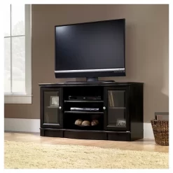 Regent Place Panel TV Stand For TVs Up To 50" Estate Black - Sauder