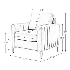 Set Of 2 Iapygia Contemporary Tufted Wooden Upholstered Club Chair With Metal Legs For Bedroom Club Chair| ARTFUL LIVING DESIGN -Cozy Living Deals Store GUEST 5f6fffb5 d9c1 4a93 9ef4 40cb37596cfc