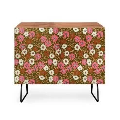 Schatzi Brown Jirra Floral Olive Walnut Credenza - Deny Designs -Cozy Living Deals Store GUEST 5fb3e46e 6d4d 4a59 8429 127eb6838b54