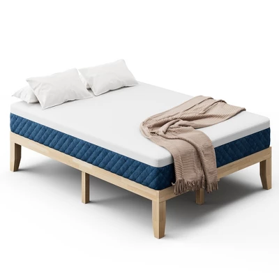 Costway Full Size Wood Bed Frame & 10'' Foam Mattress Set CertiPUR-US Certified Natural/Espresso 10 Costway Full Size Wood Bed Frame & 10'' Foam Mattress Set CertiPUR-US Certified Natural/Espresso - Image 10