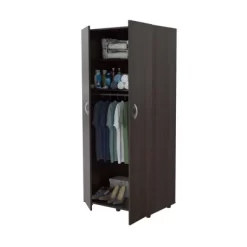 2 Door Wardrobe/Armoire Espresso - Inval -Cozy Living Deals Store GUEST 60ef63a9 2485 4a73 81b6 e4f18de73187