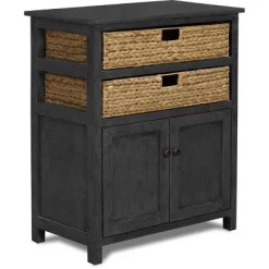 Elmhurst Cabinet Black And Weathered - ClickDecor