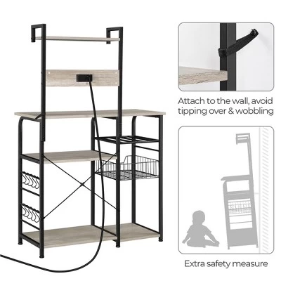 Yaheetech 4-Tier 55" Kitchen Baker's Rack With Power Outlet 6 Yaheetech 4-Tier 55" Kitchen Baker's Rack With Power Outlet - Image 6