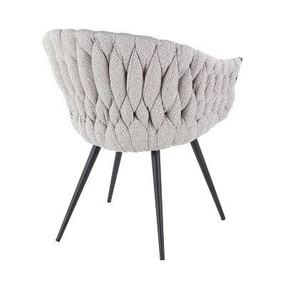 Braided Matisse Contemporary Armchair Black/Gray/Cream - LumiSource 2 Braided Matisse Contemporary Armchair Black/Gray/Cream - LumiSource - Image 2