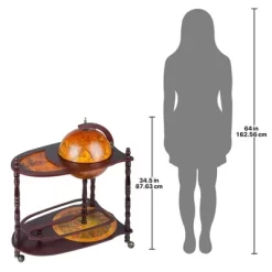 Design Toscano Old World Extended Shelf Italian Replica Globe Bar Cart -Cozy Living Deals Store GUEST 61f89fd2 e101 4ea5 ac99 b0f448383b89