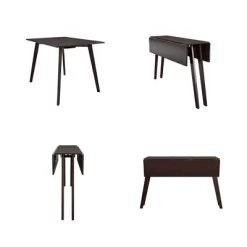 Cosco 48"x30" Wood Drop Leaf Dining & Console Table Dark Mahogany -Cozy Living Deals Store GUEST 622062aa 2e45 4e0d 85ed b51de7e24efd