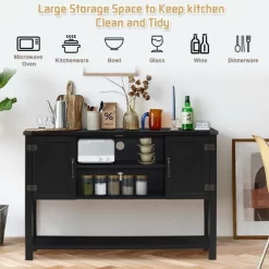 Costway Barn Door TV Stand Console Sideboard Buffet For TVs Up To 60'' W/Storage Cabinets -Cozy Living Deals Store GUEST 623f2feb ceed 4138 97f8 63c8f44821cd