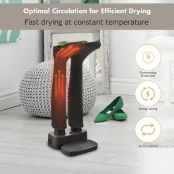 Costway 2-Shoe Electric Shoe Dryer Warmer Portable Adjustable Boots Socks Gray -Cozy Living Deals Store GUEST 62409bf2 0a3b 4259 878a e65ffefa80e3