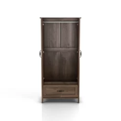 Nurembo 1 Drawer Wardrobe Closet Distressed Walnut - HOMES: Inside + Out -Cozy Living Deals Store GUEST 624530cf d6e7 4402 b28b c4e6bccae9fe