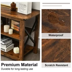 Costway Modern Farmhouse TV Stand Entertainment Center For TV's Up To 55'' W/Open Shelves -Cozy Living Deals Store GUEST 62b00de6 8b44 4743 a2a5 e66cab399593