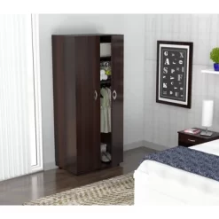 2 Door Wardrobe/Armoire Espresso - Inval -Cozy Living Deals Store GUEST 62d1fd46 60e9 4b9e 9060 c807f8a73faa