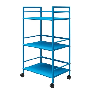 Cache Metal Rolling Cart Blue - Novogratz 4 Cache Metal Rolling Cart Blue - Novogratz - Image 4