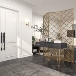 Modern Metal Filigree Room Divider Screen Gold - Olivia & May -Cozy Living Deals Store GUEST 633c4f40 c159 452a a627 0ef46105181d