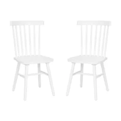 Emma And Oliver Set Of Premium Solid Wood Spindle Back Armless Dining Chairs With Saddle Seats And Felt Floor Protectors -Cozy Living Deals Store GUEST 645558c8 a1aa 4bd5 a67a 50dc65d3ffda