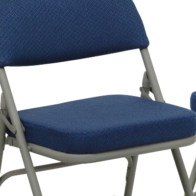 Emma And Oliver 2 Pack Home & Office Portable Party Events Fabric Padded Metal Folding Chair 3 Emma And Oliver 2 Pack Home & Office Portable Party Events Fabric Padded Metal Folding Chair - Image 3