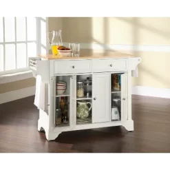 LaFaytte Top Kitchen Island Wood/White - Crosley -Cozy Living Deals Store GUEST 6576394a 2704 4367 9679 a4c3668a78db