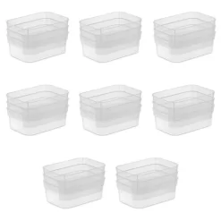 Sterilite Medium Storage Tray Containers With Sturdy Banded Rim And Textured Bottom For Desktop And Drawer Household Organization, Clear, 48 Pack 6 Sterilite Medium Storage Tray Containers With Sturdy Banded Rim And Textured Bottom For Desktop And Drawer Household Organization, Clear, 48 Pack -Cozy Living Deals Store GUEST 65b767d7 6e0e 468e 8678 6e815ddd202b